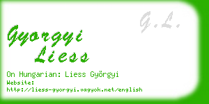 gyorgyi liess business card
