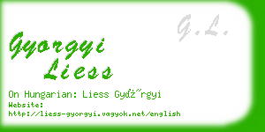 gyorgyi liess business card